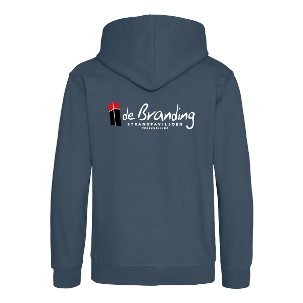 Hooded sweater van Strandpaviljoen De Branding Terschelling voor kiinderen.
