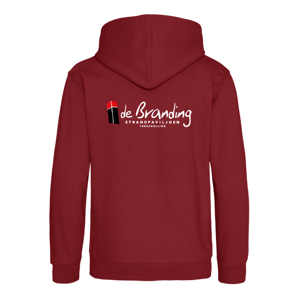 Hooded sweater van Strandpaviljoen De Branding Terschelling voor kiinderen.